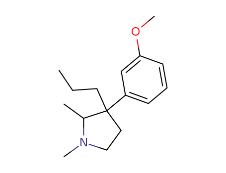 Molecular Structure of 1507-74-0 (3-(3-methoxyphenyl)-1,2-dimethyl-3-propylpyrrolidine)