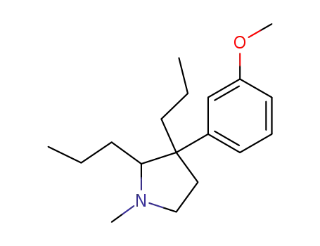 Molecular Structure of 1507-69-3 (3-(3-methoxyphenyl)-1-methyl-2,3-dipropylpyrrolidine)