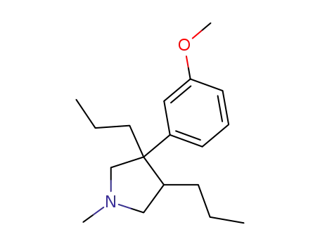 Molecular Structure of 1507-67-1 (3-(3-methoxyphenyl)-1-methyl-3,4-dipropylpyrrolidine)