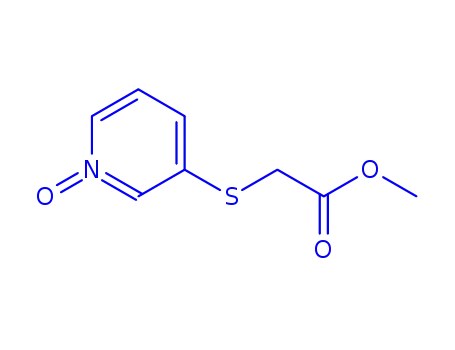 Molecular Structure of 151373-12-5 (Acetic acid, [(1-oxido-3-pyridinyl)thio]-, methyl ester (9CI))