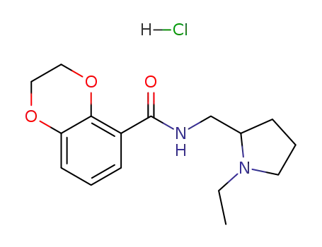 N-(1-ethyl-2-pyrrolidylmethyl)-1,4-benzodioxane-5-carboxamide hydrochloride