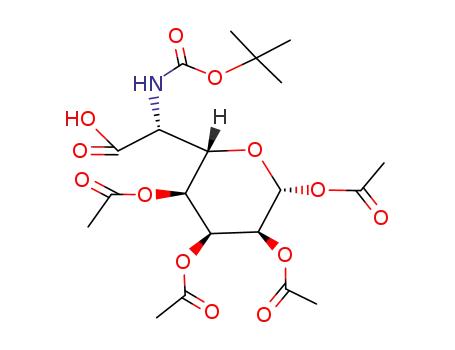 (R)-tert-Butoxycarbonylamino-((2S,3S,4S,5S,6R)-3,4,5,6-tetraacetoxy-tetrahydro-pyran-2-yl)-acetic acid