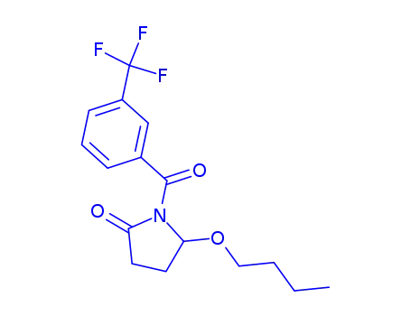 Molecular Structure of 136410-08-7 (5-butoxy-1-{[3-(trifluoromethyl)phenyl]carbonyl}pyrrolidin-2-one)