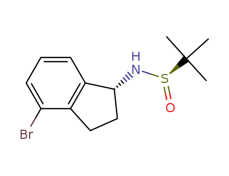 (R)-N-((R)-4-bromo-2,3-dihydro-1H-inden-1-yl)-2-methylpropane-2-sulfinamide