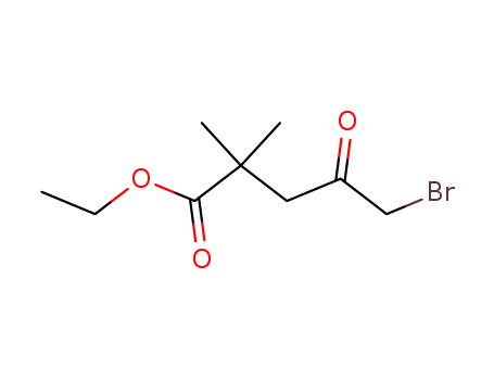 Pentanoic acid, 5-broMo-2,2-diMethyl-4-oxo-, ethyl ester