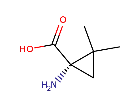 Molecular Structure of 130930-42-6 (Cyclopropanecarboxylic acid, 1-amino-2,2-dimethyl-, (1S)- (9CI))