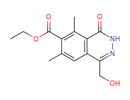 6-Phthalazinecarboxylicacid, 3,4-dihydro-1-(hydroxymethyl)-5,7-dimethyl-4-oxo-, ethyl ester cas  56611-65-5