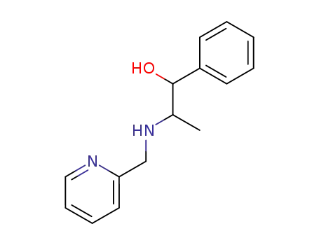 Molecular Structure of 13606-99-0 (1-phenyl-2-[(2-pyridinylmethyl)amino]-1-propanol)