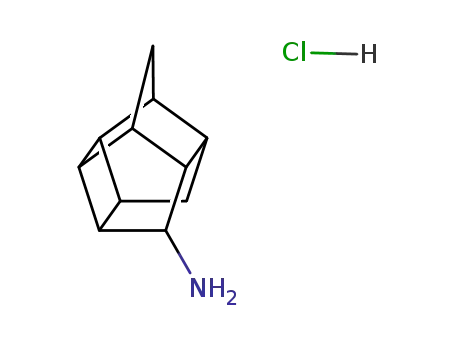 Molecular Structure of 136375-78-5 (octahydro-1H-2,4,1-(ethane[1,1,2]triyl)cyclobuta[cd]pentalen-5-amine hydrochloride)