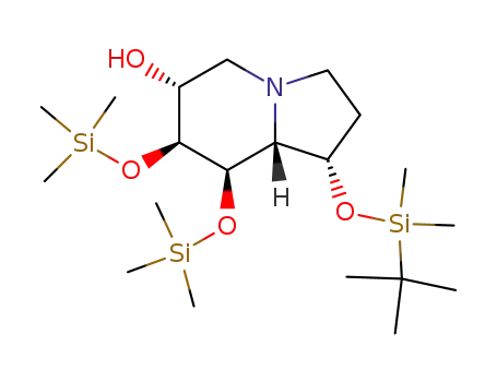 (1S,6R,7S,8R,8aR)-1-(tert-Butyl-dimethyl-silanyloxy)-7,8-bis-trimethylsilanyloxy-octahydro-indolizin-6-ol