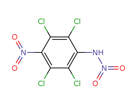 Molecular Structure of 69733-05-7 (2,3,5,6-tetrachloro-4,<i>N</i>-dinitro-aniline)