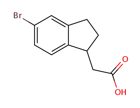 Molecular Structure of 87779-61-1 (acide α-(bromo-5 indanyl-1) acetique)