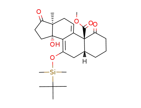 (5R,10S,13S,14S)-7-(tert-Butyl-dimethyl-silanyloxy)-14-hydroxy-13-methyl-1,17-dioxo-1,2,3,4,5,6,12,13,14,15,16,17-dodecahydro-cyclopenta[a]phenanthrene-10-carboxylic acid methyl ester