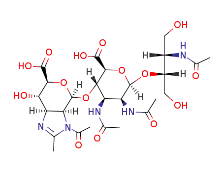 (3aS,4R,6S,7S,7aR)-3-Acetyl-4-[(2S,3S,4R,5S,6R)-4,5-bis-acetylamino-6-((1R,2S)-2-acetylamino-3-hydroxy-1-hydroxymethyl-propoxy)-2-carboxy-tetrahydro-pyran-3-yloxy]-7-hydroxy-2-methyl-3,3a,4,6,7,7a-hexahydro-pyrano[3,4-d]imidazole-6-carboxylic acid