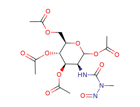 Molecular Structure of 136598-81-7 (2-(3-Methyl-3-nitrosoureido)-2-deoxy-D-mannopyranose 1,3,4,6-tetraacetate)