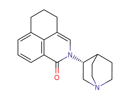 Molecular Structure of 135729-57-6 (2-<(R)-1-azabicyclo<2.2.2>oct-3-yl>-1,2,4,5-tetrahydro-1H-benz<de>isoquinolin-1-one)
