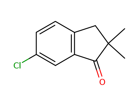 Molecular Structure of 13099-73-5 (6-CHLORO-2,3-DIHYDRO-2,2-DIMETHYL-1H-INDEN-1-ONE)