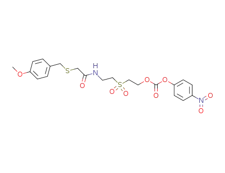 Molecular Structure of 136743-24-3 (S-(4-methoxybenzyl)thioglycolylaminoethylsulfonylethyl-4-nitrophenyl carbonate)