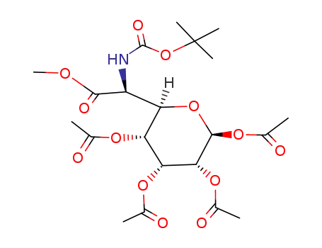 methyl 1,2,3,4-tetra-O-acetyl-6-[(tert-butoxycarbonyl)amino]-6-deoxy-D-glycero-beta-D-allo-heptopyranuronate