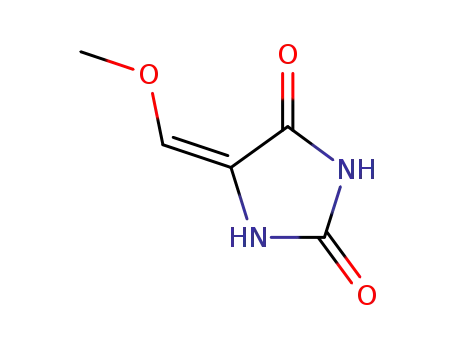 Molecular Structure of 136308-39-9 (5-(methoxymethylene)-2,4-imidazolidinedione)
