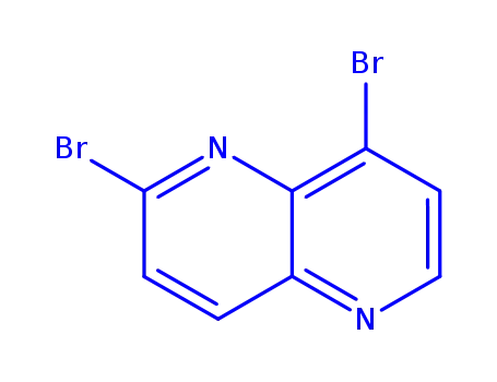 Molecular Structure of 1363380-58-8 (2,8-BroMo-1,5-naphthyridine)