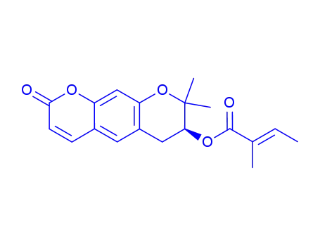 (2,2-dimethyl-8-oxo-3,4-dihydropyrano[3,2-g]chromen-3-yl) (Z)-2-methylbut-2-enoate