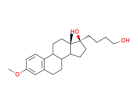Molecular Structure of 13570-44-0 ((17beta)-17-(4-hydroxybutyl)-3-methoxyestra-1,3,5(10)-trien-17-ol)
