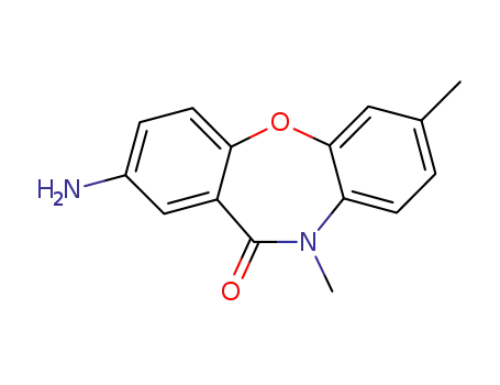 Molecular Structure of 135810-45-6 (2-amino-7,10-dimethyldibenzo[b,f][1,4]oxazepin-11(10H)-one)