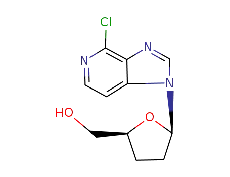 4-chloro-1-(2',3'-dideoxy-β-D-glycero-pentofuranosyl)-1H-imidazo<4,5-c>pyridine