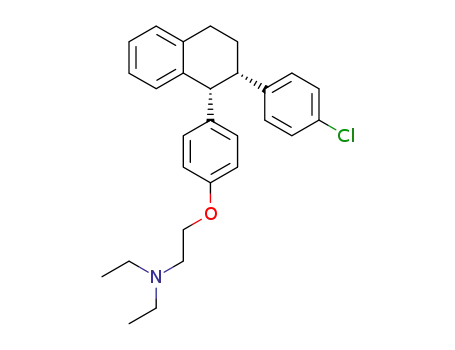 Molecular Structure of 13073-86-4 (Triethylamine, 2-(p-(1,2,3,4-tetrahydro-2-(p-chlorophenyl)naphthyl)phe noxy)-)