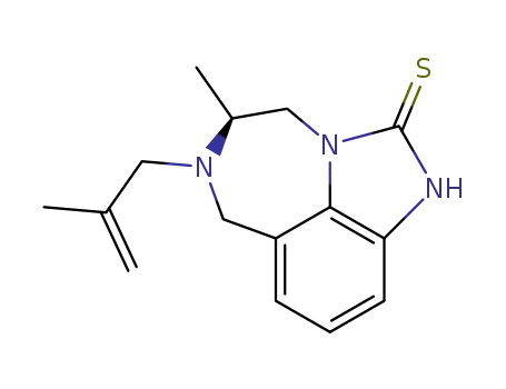Molecular Structure of 257891-75-1 (5-methyl-6-(2-methylprop-2-en-1-yl)-4,5,6,7-tetrahydroimidazo[4,5,1-jk][1,4]benzodiazepine-2(1H)-thione)