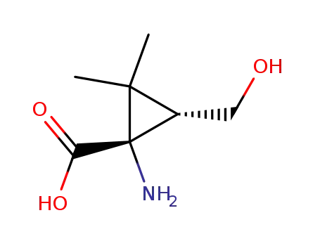 Cyclopropanecarboxylic acid, 1-amino-3-(hydroxymethyl)-2,2-dimethyl-, cis- (9CI)