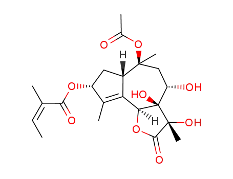 (3S,3aR,4S,6S,6aS,8R,9bS)-6-(acetyloxy)-3,3a,4-trihydroxy-3,6,9-trimethyl-2-oxo-2,3,3a,4,5,6,6a,7,8,9b-decahydroazuleno[4,5-b]furan-8-yl (2Z)-2-methylbut-2-enoate