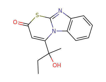 Molecular Structure of 136197-33-6 (4-(1-hydroxy-1-methylpropyl)-2H-[1,3]thiazino[3,2-a]benzimidazol-2-one)