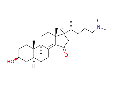 Molecular Structure of 136320-61-1 (3-hydroxy-24-dimethylaminochol-8(14)-en-15-one)