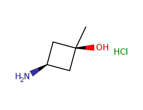 Molecular Structure of 1523606-23-6 (cis-3-amino-1-methylcyclobutan-1-ol hydrochloride)