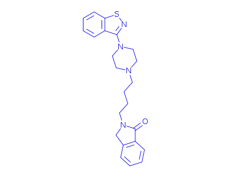 Molecular Structure of 155288-46-3 (2-(4-(4-(1,2-benzisothiazol-3-yl)piperazin-1-yl)butyl)-1-isoindolinone)