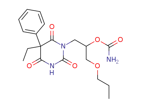 Molecular Structure of 64038-14-8 (1-[2-(Aminocarbonyloxy)-3-propoxypropyl]-5-ethyl-5-phenyl-2,4,6(1H,3H,5H)-pyrimidinetrione)