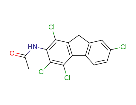 Molecular Structure of 1785-21-3 (N-(1,3,4,7-tetrachloro-9H-fluoren-2-yl)acetamide)