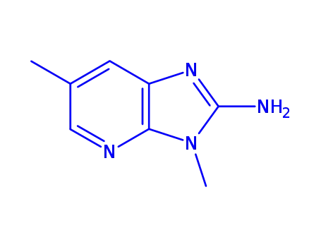 Molecular Structure of 155789-84-7 (2-AMINO-3,6-DIMETHYLIMIDAZO(4,5-B)PYRIDINE)