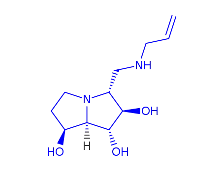 Molecular Structure of 156205-74-2 (1H-Pyrrolizine-1,2,7-triol, hexahydro-3-(2-propenylamino)methyl-, 1R-(1.alpha.,2.beta.,3.alpha.,7.beta.,7a.alpha.)-)