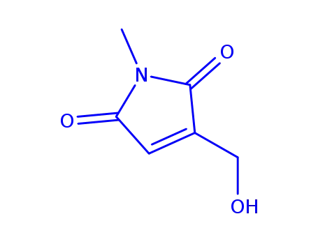 Molecular Structure of 155088-20-3 (1H-Pyrrole-2,5-dione, 3-(hydroxymethyl)-1-methyl- (9CI))
