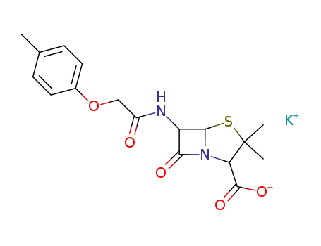 potassium (2S,5R,6R)-3,3-dimethyl-6-{[(4-methylphenoxy)acetyl]amino}-7-oxo-4-thia-1-azabicyclo[3.2.0]heptane-2-carboxylate