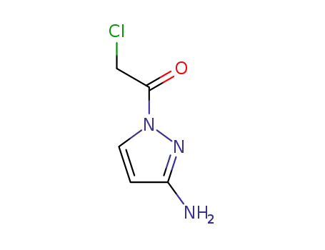 Molecular Structure of 155347-67-4 (1H-Pyrazol-3-amine, 1-(chloroacetyl)- (9CI))