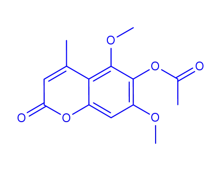Molecular Structure of 155801-51-7 (5,7-dimethoxy-4-methyl-2-oxo-2H-chromen-6-yl acetate)