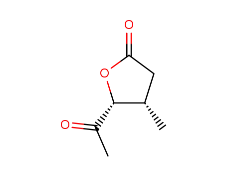 Molecular Structure of 155322-90-0 (2(3H)-Furanone, 5-acetyldihydro-4-methyl-, (4S-cis)- (9CI))