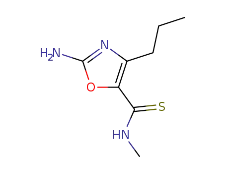 Molecular Structure of 97600-08-3 (2-amino-N-methyl-4-propyloxazole-5-carbothioamide)