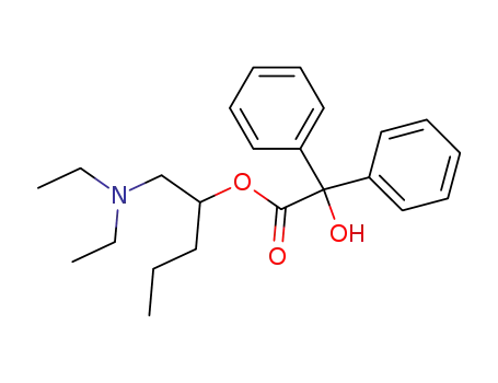 Molecular Structure of 15562-94-4 (1-(diethylamino)pentan-2-yl hydroxy(diphenyl)acetate)