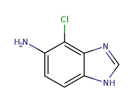 Molecular Structure of 177843-29-7 (1H-Benzimidazol-5-amine,4-chloro-(9CI))