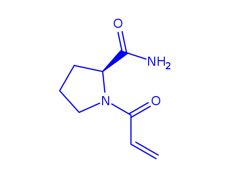 Molecular Structure of 155540-07-1 (2-Pyrrolidinecarboxamide,1-(1-oxo-2-propenyl)-,(S)-(9CI))